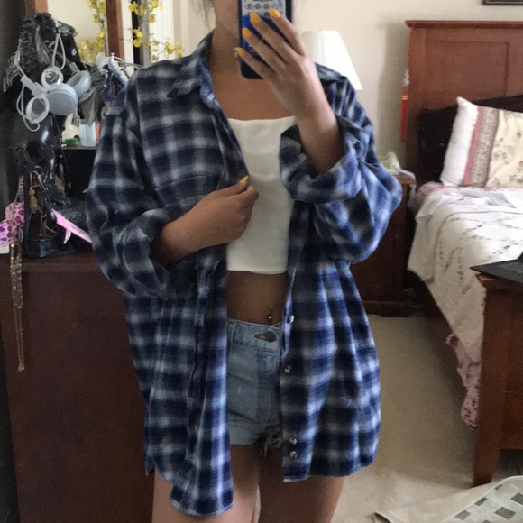 Brandy Melville Sweaters - blue plaid flannel!!